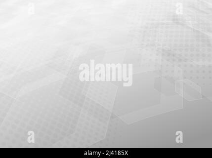 Motif géométrique hexagonal abstrait de modèle blanc dégradé. Chevauchement avec un arrière-plan décoratif demi-ton. Vecteur d'illustration Illustration de Vecteur