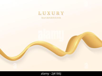 Motif abstrait de luxe en mélange de soie dorée métallisé décoratif. Bien organisé, isoler l'objet pour l'utilisation. Vecteur d'illustration Illustration de Vecteur