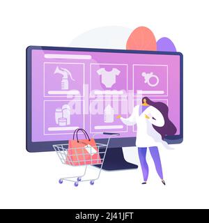 Produits de soins de maternité résumé concept illustration vectorielle. Produits spéciaux de maternité, cosmétiques naturels sains, produits de soins propres pour les femmes enceintes, ne Illustration de Vecteur