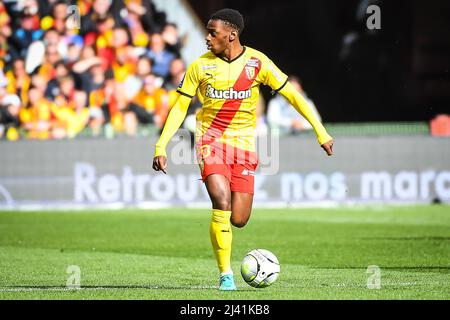10 avril 2022, Lens, France, France: David PEREIRA DA COSTA de Lens lors du match de la Ligue 1 entre RC Lens et OGC Nice au stade Bolaert-Delelis le 10 avril 2022 à Lens, France. (Image de crédit : © Matthieu Mirville/ZUMA Press Wire) Banque D'Images