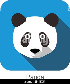 Face à l'icône de panda télévision, Vector Illustration de Vecteur