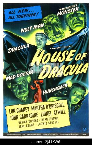 LON CHANEY JR. DANS LA MAISON DE DRACULA (1945), RÉALISÉ PAR ERLE C. KENTON. Crédit : UNIVERSEL / Album Banque D'Images