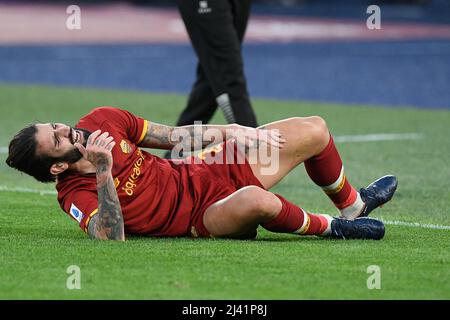 Rome, Italie. 10th avril 2022. Sergio Oliveira pendant le football série A match, Roma contre Salernitana au Stadio Olimpico à Rome, Italie, le 10 avril 2022. (Photo par AllShotLive/Sipa USA) crédit: SIPA USA/Alay Live News Banque D'Images