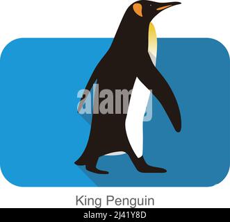 King Penguin walking, Penguin, série de semences vector illustration Illustration de Vecteur