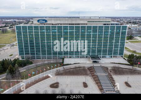 Siège mondial de Ford Motor Company, Dearborn, MI, États-Unis Banque D'Images