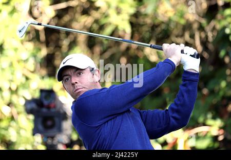 Photo du dossier datée du 21-09-2019 de Rory McIlroy, d'Irlande du Nord, qui a fait un tour record dans les Masters, peut le transformer de Clark Kent en un 'Superman' de golf, selon l'ancien professionnel du PGA Brandel Chamblee. Date de publication : lundi 11 avril 2022. Banque D'Images