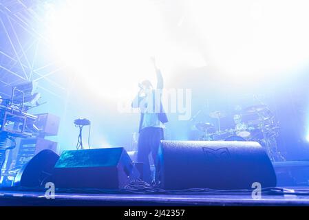 Rome, Italie. 09th avril 2022. Samuel (Umberto Romano) du groupe Subsonica pendant le concert "Microchip Temporale Club Tour" Palalatlantico Rome, Italie 10 mars 2022 (photo de Roberto Bettacchi/Pacific Press/Sipa USA) Credit: SIPA USA/Alay Live News Banque D'Images