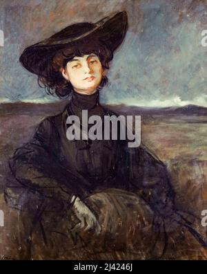 Comtesse Anna de Noailles, née Brancovan, (1876-1933), poetess, portrait peint par Jean-Louis Forain, 1905 Banque D'Images