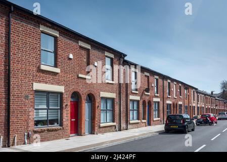 Ringo Starr réaménagé ancienne maison au numéro 9, rue Madryn ( à gauche ) Toxteth Liverpool. Banque D'Images