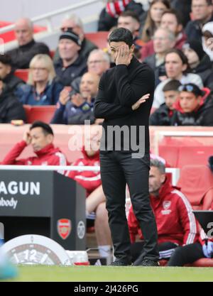 Londres, Royaume-Uni. 09th avril 2022. Au match Arsenal contre Brighton et Hove Albion EPL, au stade Emirates, Londres, Royaume-Uni, le 9 avril 2022. Crédit : Paul Marriott/Alay Live News Banque D'Images