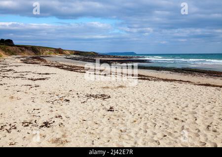 Belle plage de Towan près de Portscatho sur la péninsule de Roseland Cornwall Angleterre Royaume-Uni Banque D'Images