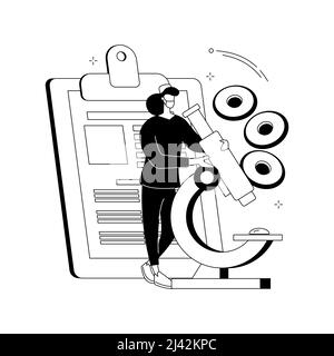 Illustration du vecteur du concept abstrait de dépistage de l'anémie. Diagnostic de troubles génétiques, examen de l'anémie, carence en fer, dépistage de la drépanocytose, hémolyses, laboratoire Illustration de Vecteur