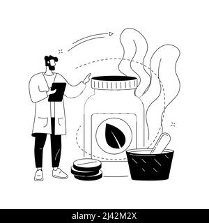 Illustration du vecteur de concept abstrait de l'homéopathie. Médecine homéopathique, traitement alternatif, approche holistique, méthode de l'homéopathie, médicament naturel, natu Illustration de Vecteur