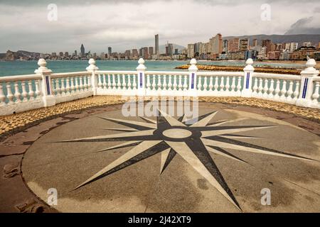 Balcon del Mediterraneo, vue de Benidorm, Espagne Banque D'Images