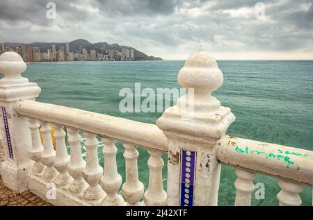 Balcon del Mediterraneo, vue de Benidorm, Espagne Banque D'Images