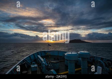 Barra - Terre et ciel dans les Hébrides. Banque D'Images