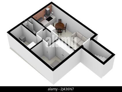 Bunker souterrain. Bunker. Plan d'étage des bunkers. Plan d'étage des bunkers. 3D illustration. Plan d'étage. Bunker pour le plan de la surface de vente des bébés. Souterrain. Banque D'Images