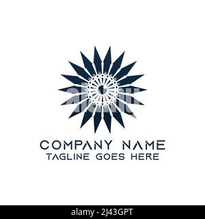 Modèle de conception du logo en forme d'œil en spirale. Ce logo convient parfaitement à tout type d'entreprise ou d'industrie engagé dans n'importe quel domaine. Illustration de Vecteur