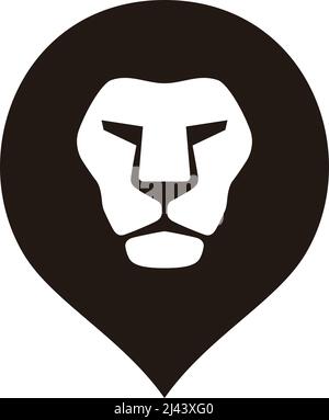 Logo tête de lion, l'icône illustration vectorielle, vector illustration Illustration de Vecteur