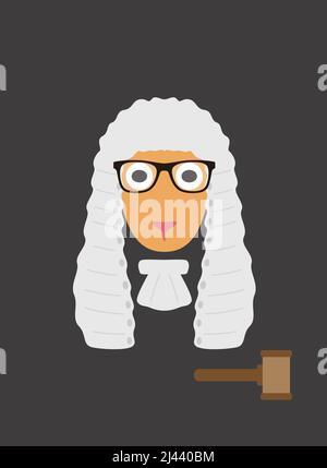 Portrait of sheep, wearing something, like lawyer, cool style Stock Vector