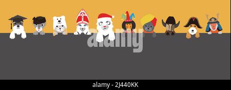 Portrait des animaux, portant quelque chose, style cool, cosplay Illustration de Vecteur