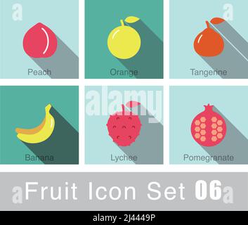 Ensemble de design Icon fruit, illustration vectorielle Illustration de Vecteur