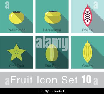 Ensemble de design Icon fruit, illustration vectorielle Illustration de Vecteur