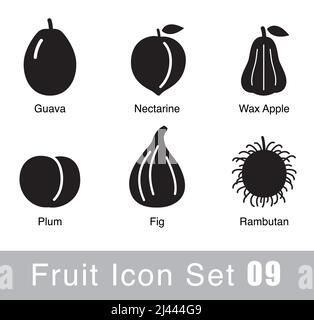 Ensemble de design Icon fruit, illustration vectorielle Illustration de Vecteur