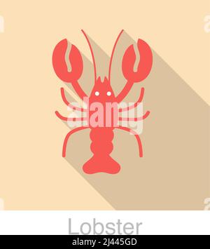 Fruits de mer homard télévision icône concevoir vector illustration Illustration de Vecteur