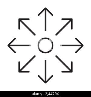 Vecteur d'icône de séparation. Processus de diversification dans le concept d'entreprise pour la conception graphique, le logo, le site Web, les médias sociaux, l'application mobile, Illustration de l'interface utilisateur Illustration de Vecteur