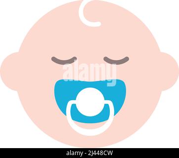 Icône de sucette bébé et bébé, illustration vectorielle Illustration de Vecteur