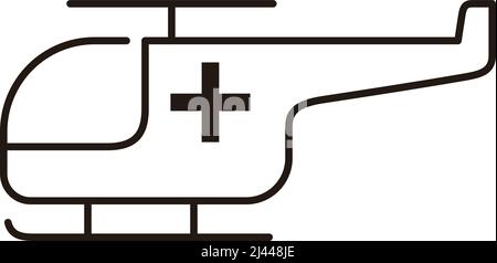Icône d'hélicoptère d'urgence Illustration de Vecteur