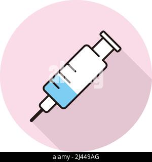 Icône de vecteur plat d'injection Illustration de Vecteur