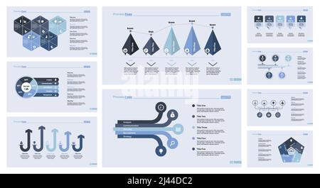 L'ensemble de planification peut être utilisé pour l'économie, les finances, la progression. Concept de stratégie d'entreprise avec tableau de pourcentage, schéma organisationnel et d'option, calendrier Illustration de Vecteur