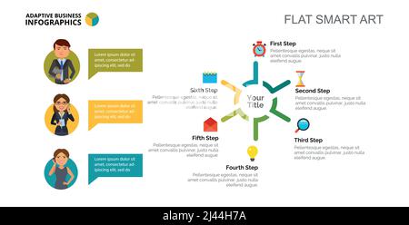 Diagramme de processus. Diagramme d'étape, graphique, modèle. Concept créatif pour l'infographique, la présentation. Peut être utilisé pour des sujets tels que les affaires, la planification, strateg Illustration de Vecteur
