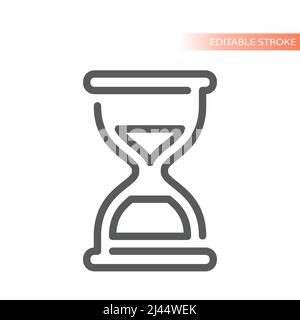 Icône de vecteur de ligne de sablier ou de sablier. Symbole de sablé. Illustration de Vecteur