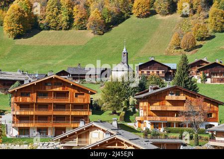 Le Grand-Bornand (Alpes françaises, centre-est de la France) : le vieux village du Chinaillon Banque D'Images