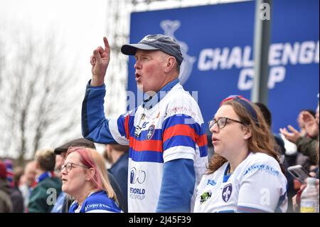 Wakefield, Angleterre - 10th avril 2022 - Wakefield Trinity fan. Rugby League Betfred Super Challenge Cup Quarter finals Wakefield Trinity vs Wigan Warriors au stade Bebe Well support, Wakefield, Royaume-Uni Dean Williams Banque D'Images