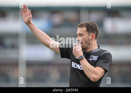 Wakefield, Angleterre - 10th avril 2022 - Referee James Childs. Rugby League Betfred Super Challenge Cup Quarter finals Wakefield Trinity vs Wigan Warriors au stade Bebe Well support, Wakefield, Royaume-Uni Dean Williams Banque D'Images