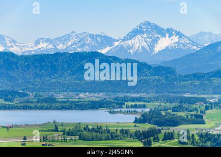 Belle vue sur le lac Hopfen dans l'est de l'Allgäu Banque D'Images