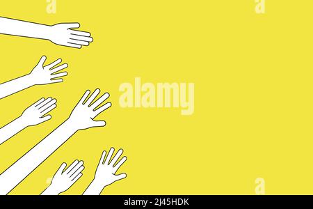 Mouvement de la main, en atteignant la même direction Illustration de Vecteur