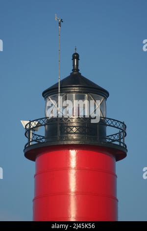 Phare de Kenosha Breakwater le long du lac Michigan Banque D'Images