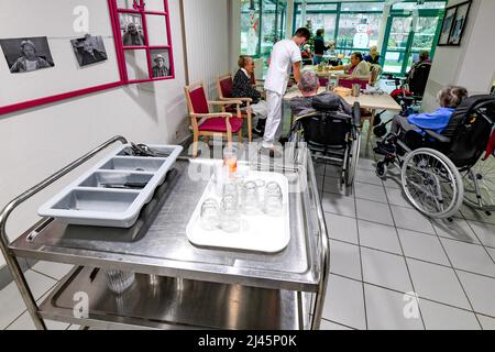 Maison de retraite à Saint-Crespin (nord de la France) Banque D'Images
