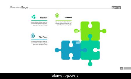 Diagramme de puzzle à trois éléments. Graphique de cycle, graphique, présentation. Concept créatif pour l'infographique, la présentation, le projet, le rapport. Peut être utilisé pour topi Illustration de Vecteur