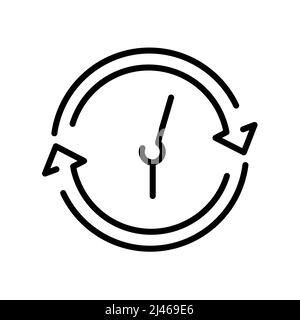 Icône heure. Heure et montre, symbole du minuteur. IU. Web. Logo. App stock à motif à plat d'affiches. Illustration de Vecteur