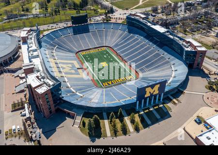 Stade du Michigan, Université du Michigan, stade du stade de football Wolverines NCAA College, Ann Arbor, MI, États-Unis Banque D'Images