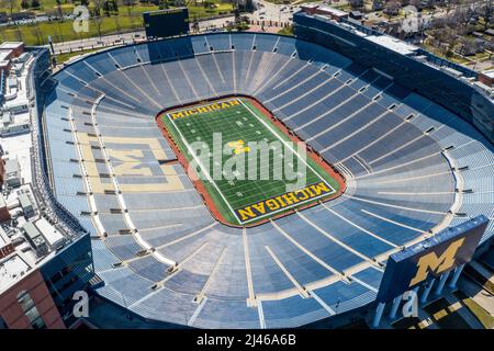 Stade du Michigan, Université du Michigan, stade du stade de football Wolverines NCAA College, Ann Arbor, MI, États-Unis Banque D'Images