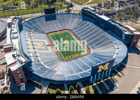 Stade du Michigan, Université du Michigan, stade du stade de football Wolverines NCAA College, Ann Arbor, MI, États-Unis Banque D'Images