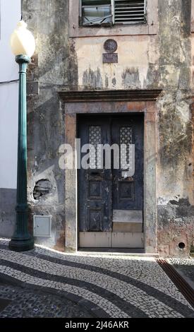 Un ancien bâtiment de Funchal, Madère. Banque D'Images