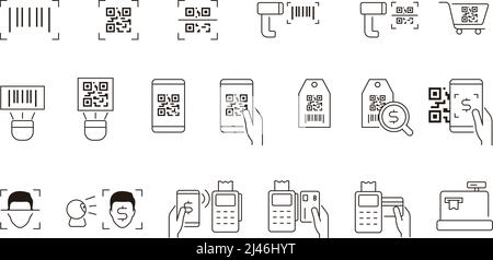 Ensemble d'icônes de mode de paiement, illustration vectorielle Illustration de Vecteur